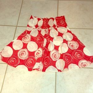 Rip curl white and red skirt
